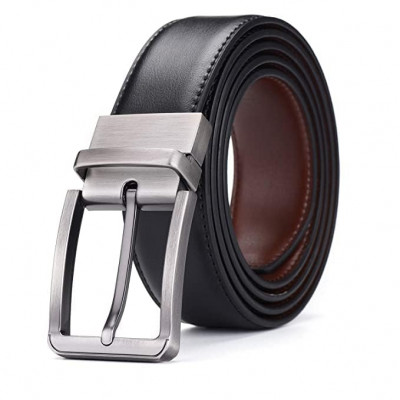 Shiny Vegan Leather Formal Belt For Men