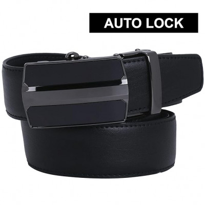 Men's Auto Lock Vegan Leather Belt