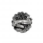 Silver-Plated Oxidised Adjustable Finger Ring